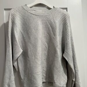 Pink Rose Light Gray Ribbed Sweater/BellBottom pant